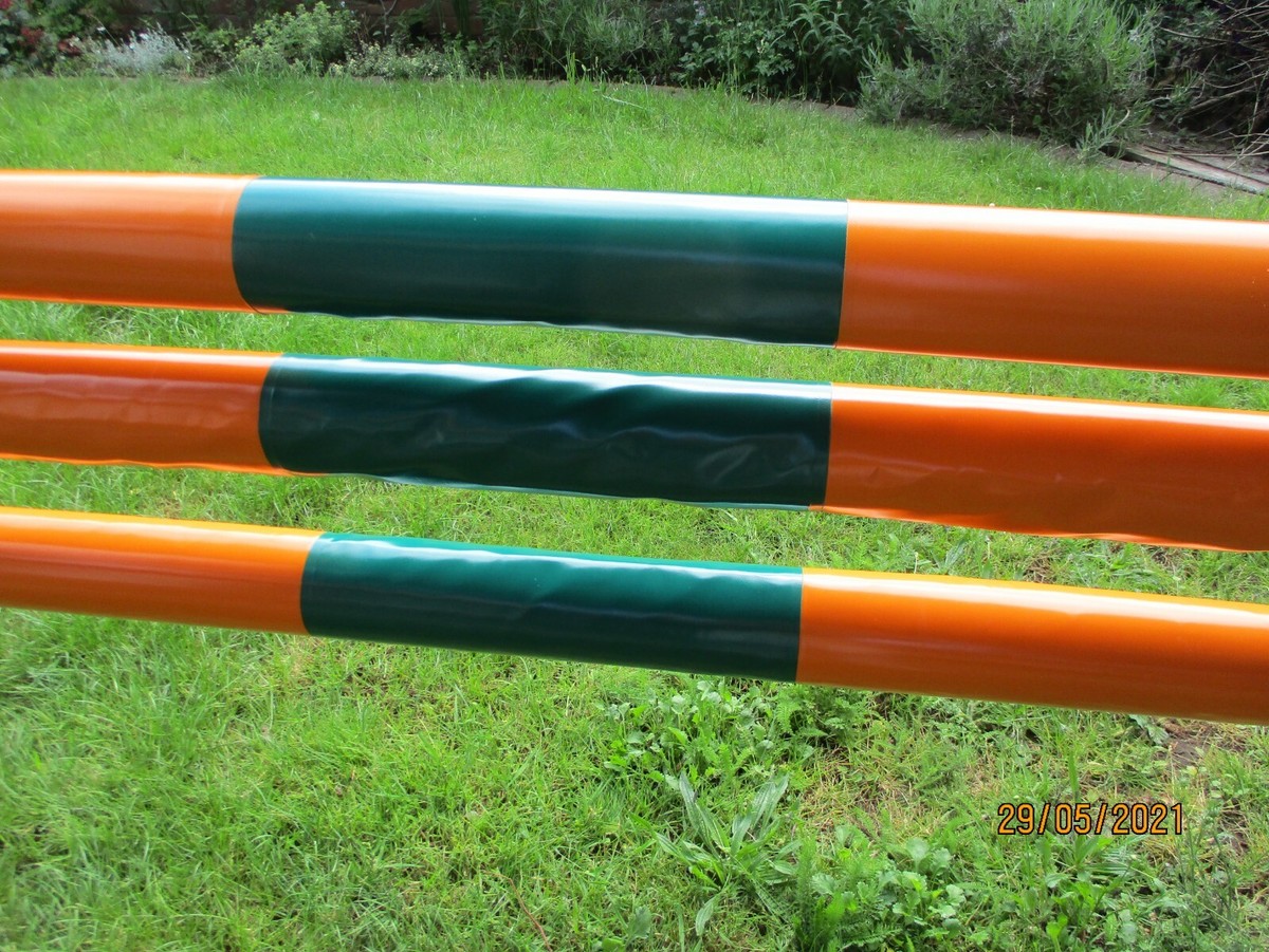 Copri Maniche Per Palo Salto Ostacoli Equestri | Rosa E Verde Lime 3m Forte