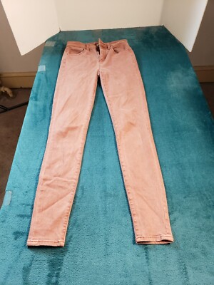 American Eagle Jeans Sz 2 Long Womens Pink Ladies Pant Stretch High Rise Jegging