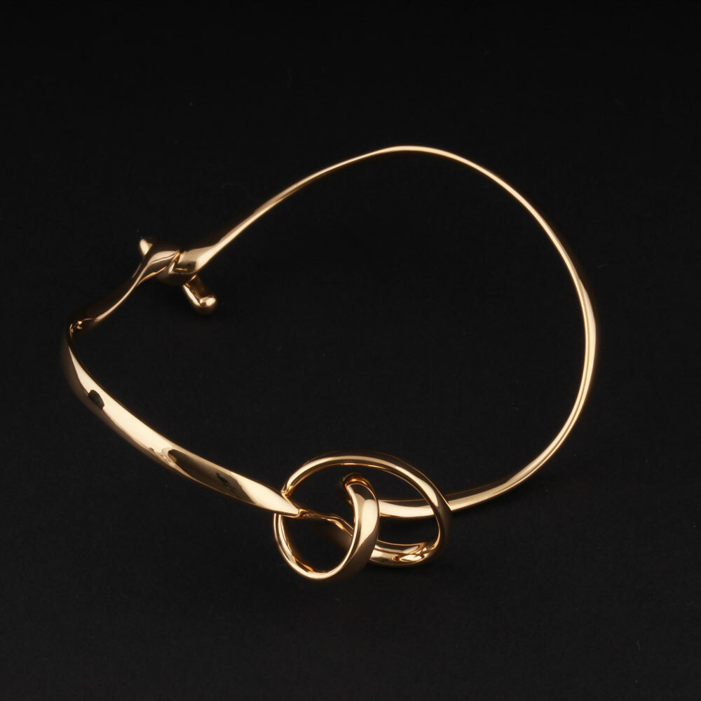 Georg Jensen Gold Forget Me Knot Bangle 18 Vivianna