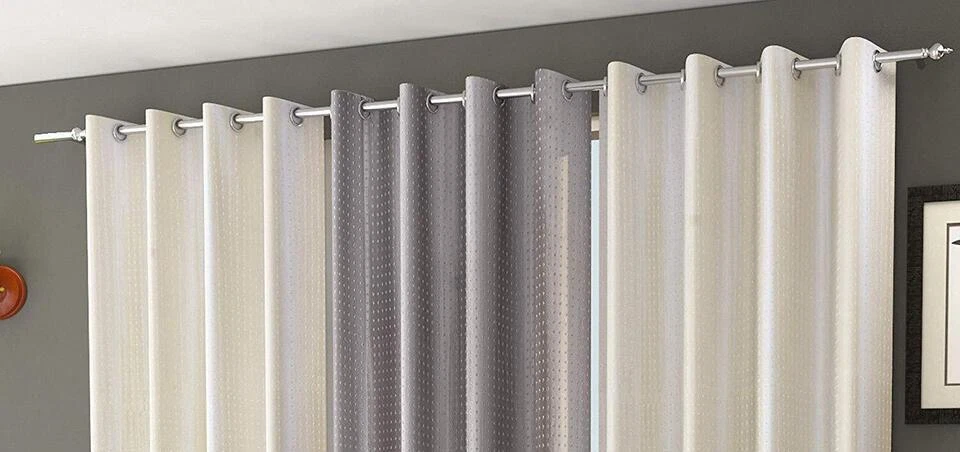 Juego de 3 cortinas de ventana de puerta con ojal ojal sombreado real 5 7 9 pies Foto 2 de 4