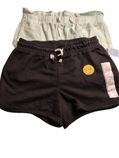 Cat Jack/Free Assembly Girls Black /Green Shorts Lot Of 2, Size L / M