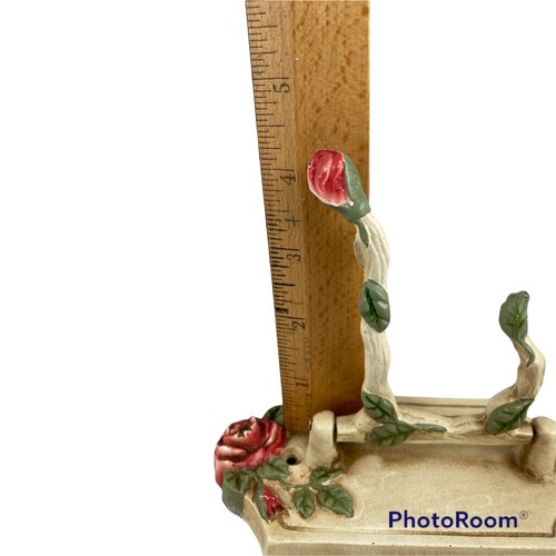 Double Arm Swinging Wall Hook Painted Metal Country Style Rose Cottage Farmhouse - Picture 19 of 22
