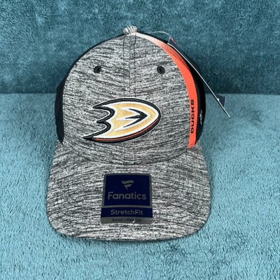 Fanatics Anaheim Ducks Core Logo Flex Men's Cap Gray Stretch Fit S/M