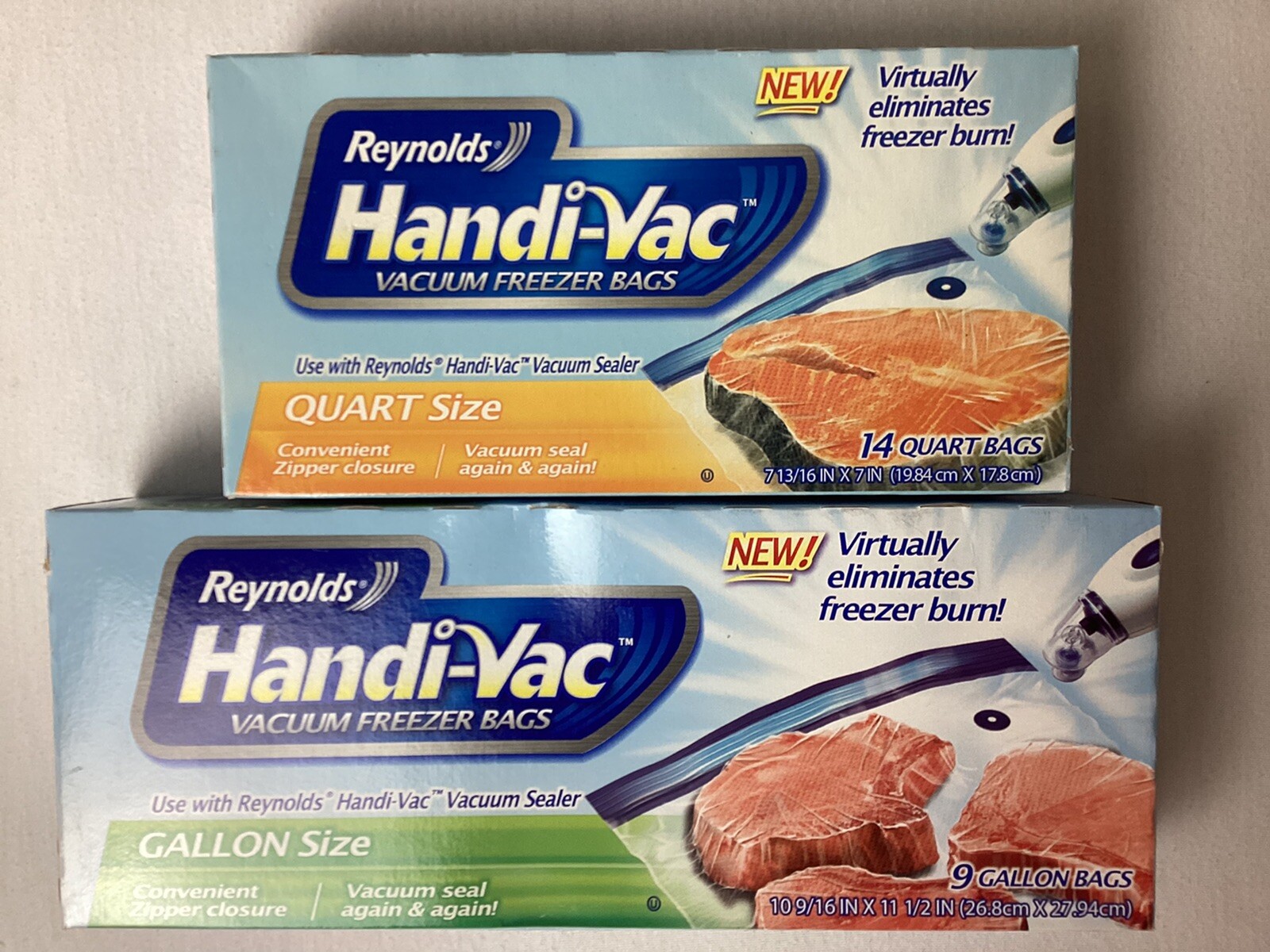 Reynolds HandiVac Vacuum Sealer & Freezer Bags Quart (14) & Gallon