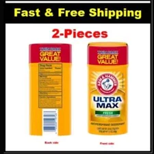 ARM HAMMER ULTRA MAX Deodorant- Fresh- Solid - 2.6 Oz- Twin Pack