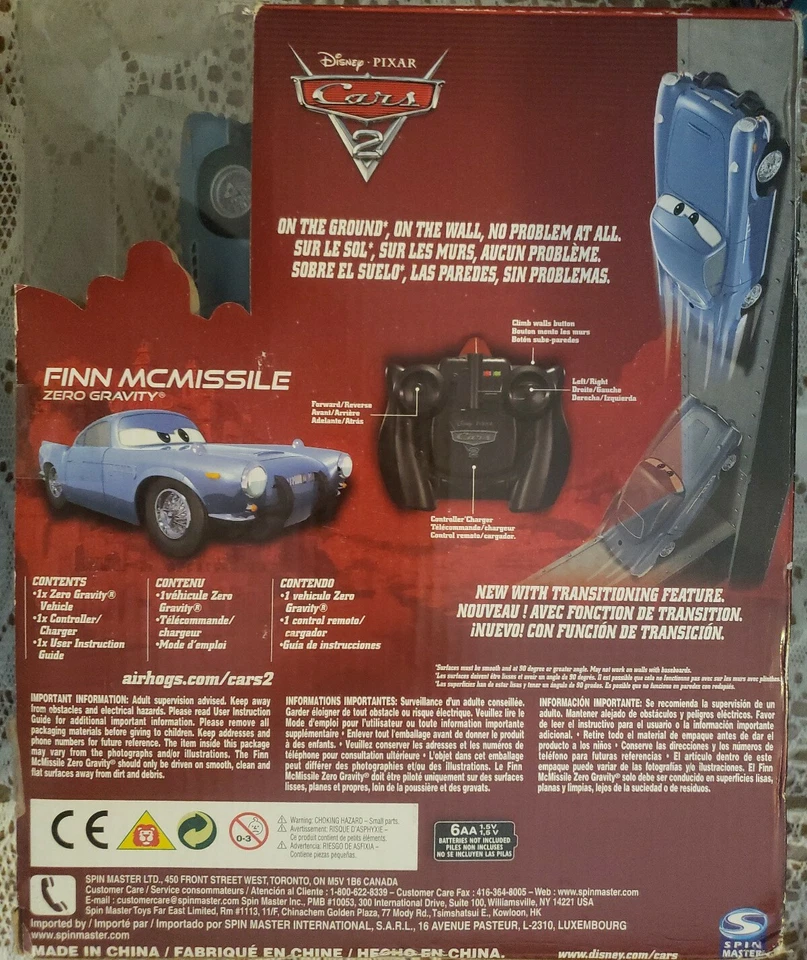 Spin Master Disney Pixar Cars 2 Air Hogs control de control de gravedad cero FINN McM. Leer Foto 2 de 4