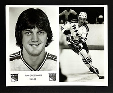 1981-82 New York Rangers Ron Greschner #4 Hockey NHL Defense Vintage Press Photo