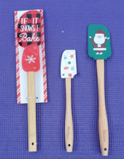 NEW! 4-Christmas Holiday Spatulas Silicone WILTON & BASS PRO SHOP
