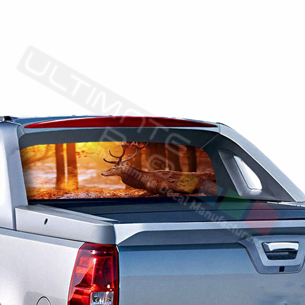 Hunting Designs Rear Window See Thru Sticker Perforated for