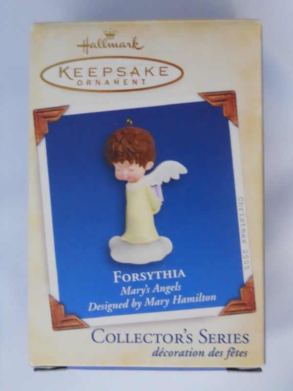 Hallmark Mary's Angels Series FORSYTHIA 2005 Angel Figurine Ornament #18 MIB