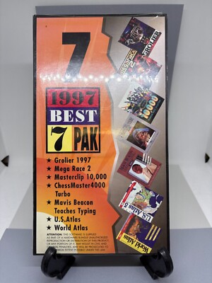 New 1997 Best 7 Pak Mega RACE 2, Mavis Beacon, Grolier, ChessMaster, Masterclip