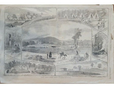 General Buell's Campaign, Decherd TN 1862 Harper's Weekly Civil War Wood Block