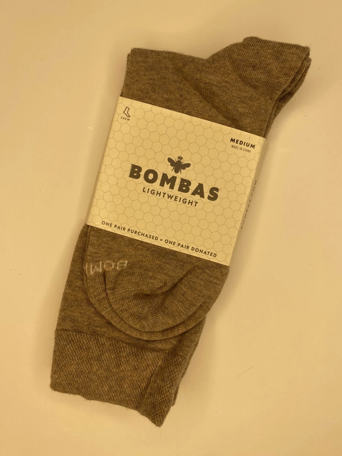 [3 Pack] Bombas Lightweight Gray Crew Socks