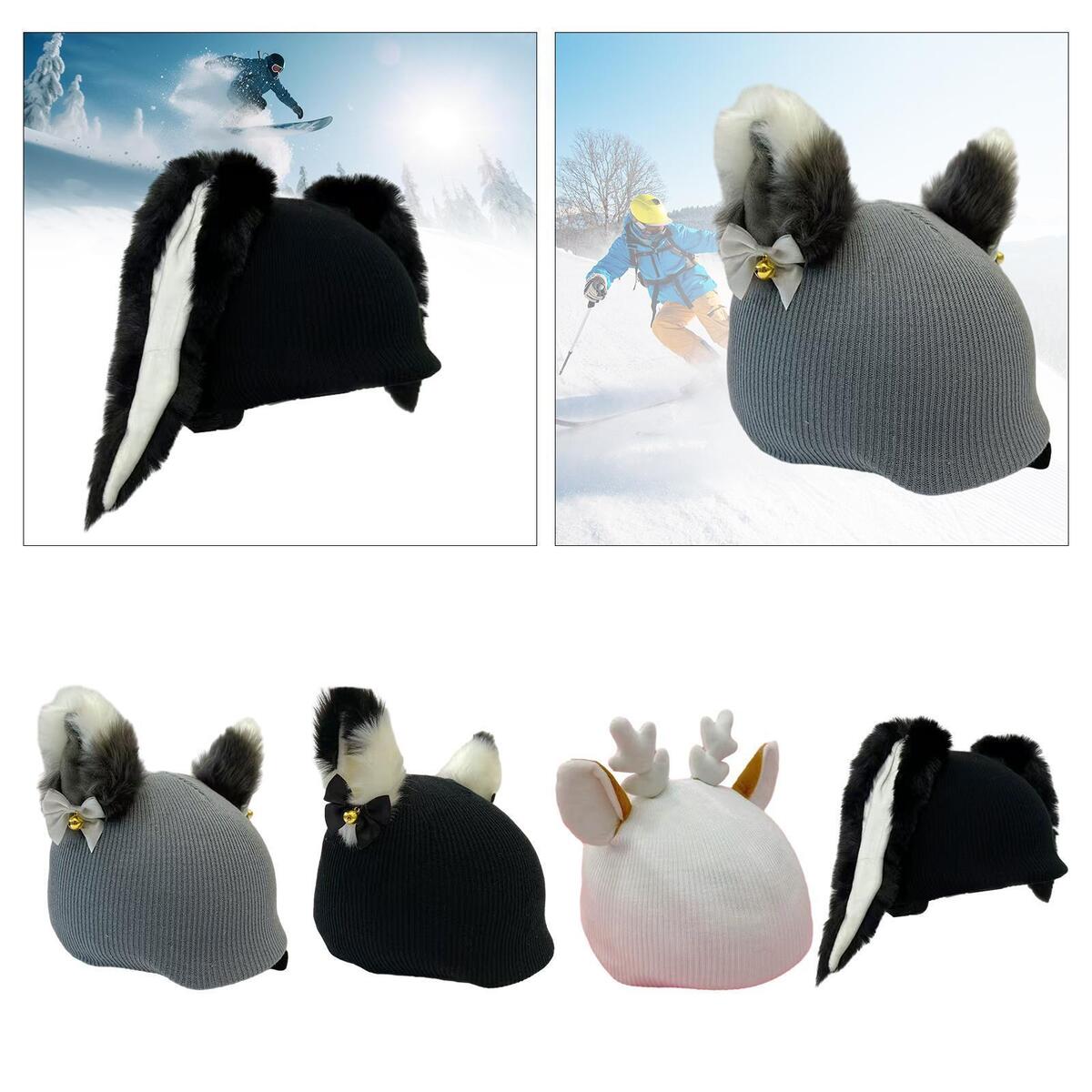 Housse de casque de Ski de neige, bonnet tricoté, pour Sports de plein air