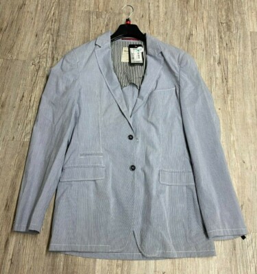 Benvenuto Einreiher Sakko Jackett  blau weiß - Größe 98 -  NEU UVP 179,95  