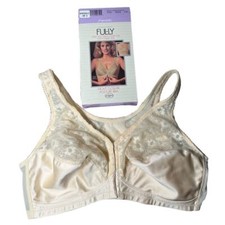 NIB Vintage Exquisite Form Ful-ly P565 Front Closure Posture Beige Bra Size 40D