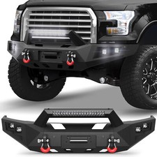 Front Bumper Wwinch Plate Led Lights D-rings For 2015-2017 Ford F150 Off-road Front Bumper Wwinch Plate Led Lights D-rings For 2015-2017 Ford F150 Off-road