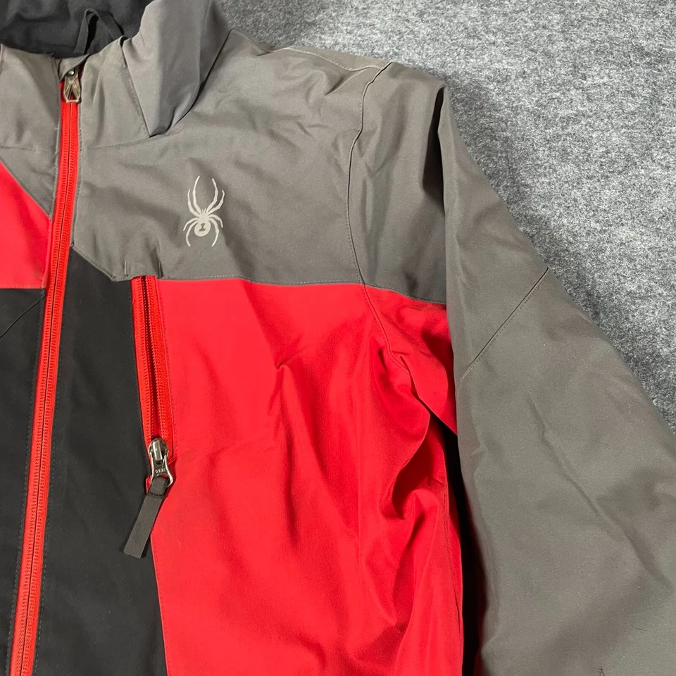 Sypder Jacket Boys 16 Red Black Full Zip Insulated Ski Racing Mock Winter Skiing - Image 3 of 4