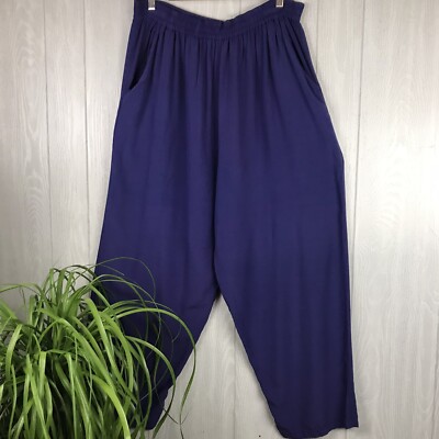 NWOT Vintage Harem Pants Handmade One Of A Kind Boho Festival Purple Size Large