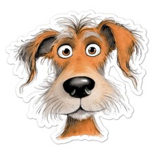 Cute Schnauzer Terrier, Vinyl Decal Sticker, Indoor Outdoor, 3 Sizes, 11193