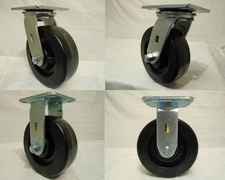 6" x 2" Swivel Casters Phenolic Wheel (2) Matching Rigid (2) 1200lb Ea Tool Box