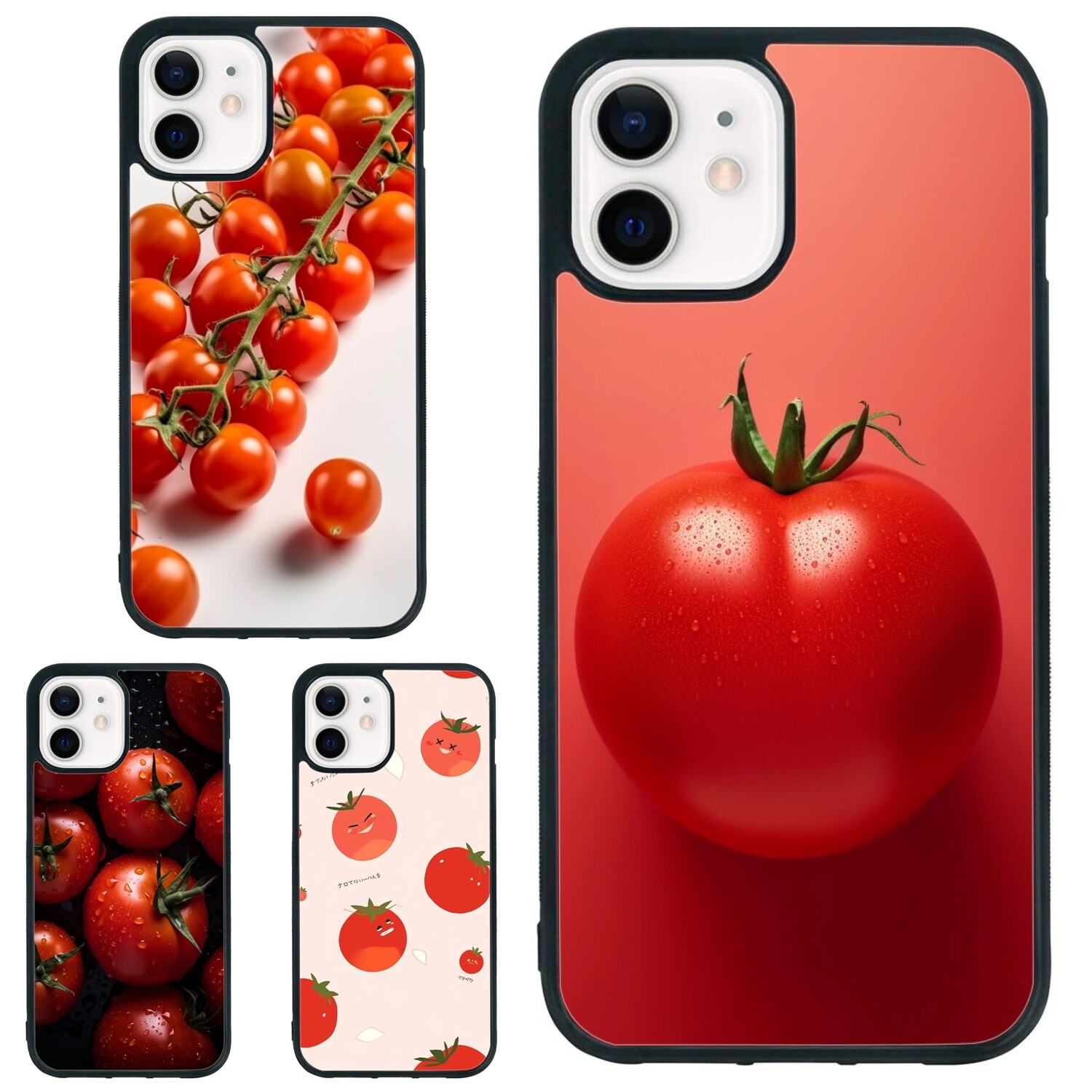 For iPhone XS XR 6 7 8 Plus SE 2nd 3rd Plastic TPU Case art super tomato