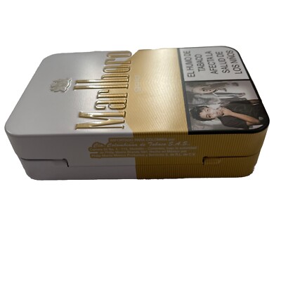 MARLBORO CIGARETTE TIN BOX LIMITED EDITION COLOMBIAN Empty Case GOLD Rare |  eBay
