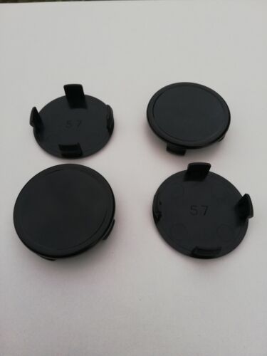64 mm (medida de ajuste) llantas universales negras para automóvil aleación rueda centro buje tapa central - Imagen 1 de 2