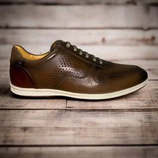 Savelli 5322 Mens Ash Brown Leather Lace Up Shoes