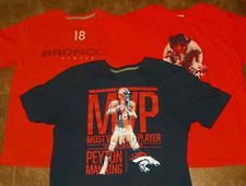 3 PEYTON MANNING Tee T-SHIRTS Size L Large  18 NFL Denver Broncos