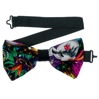 Mardi Gras Masks Bow Tie Dickie Bow Tie Pre-tied Prom Wedding Graduation Bowtie 