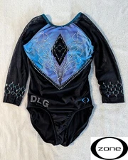 COMPETITION Ozone gymnastics Leotard CL Large 3/4 sleeve Warrior RHINESTONES