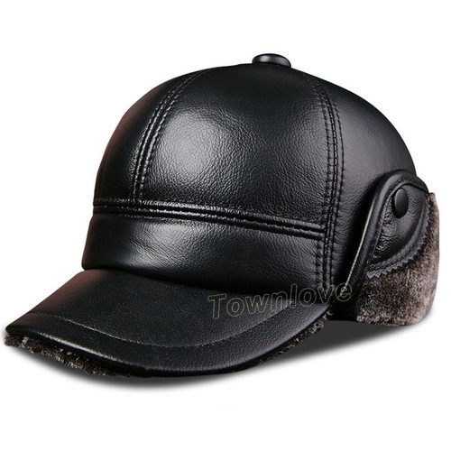 Mens Real Leather Winter Fur Lined 