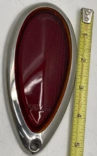 NOS 1938 Stimsonite Duolamp Tear Drop Tail Lens w/Frame Vintage Ford Light