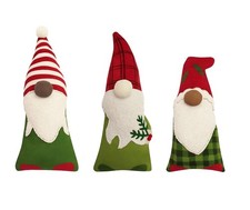 ST. NICHOLAS SQUARE CHRISTMAS GNOME SHAPED 3 PACK PILLOW SET, NWT orig 39 