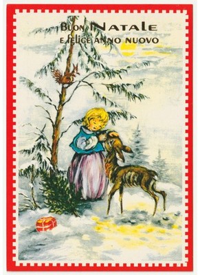 Carte Postale Ancienne Fantaisie Bonne Année Petite Fille
