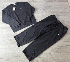 Nike Sportswear Club Fleece Black Sweatshirt  Pants Set Size XL Sweatsuit