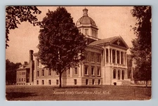 Flint MI-Michigan, Genesee County Court House, Vintage Postcard