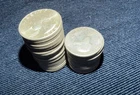 Beautiful Roll of 40 Silver Washington Quarters 1958-1964 90% Silver