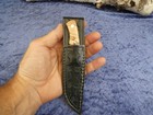 CUSTOM MADE WAYNE HENSLEY FIXED BLADE KNIFE W/ SPALTED MAPLE SCALES & SHEATH — photo 9