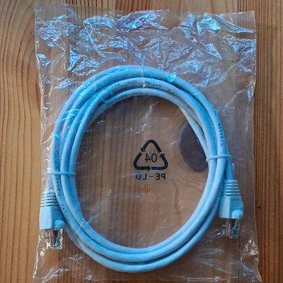 Cat 5e Ethernet Patchkabel (RJ-45) 1 m Rundkabel grau 8P8C RJ-45 Stecker