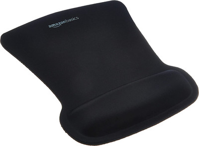 Amazon Basics Ergonomic Mouse Pad with Wrist Support for Pain Relief, Gel-Filled