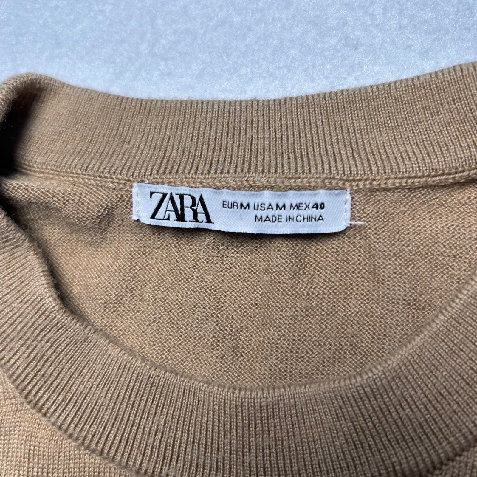 Zara Elevated Basic Neutral Crew Neck Pullover Sw… - image 3