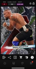 DIGITAL TOPPS WWE SLAM Bron Breakker COSMIC CHROME SUPER RARE STARFRACTOR Read