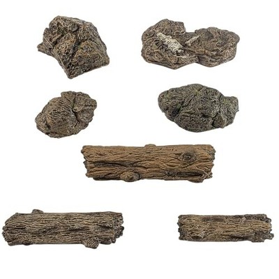  Artificial Tree Stump Mini Garden Figurines Stumps Ornaments Miniature Stone 7