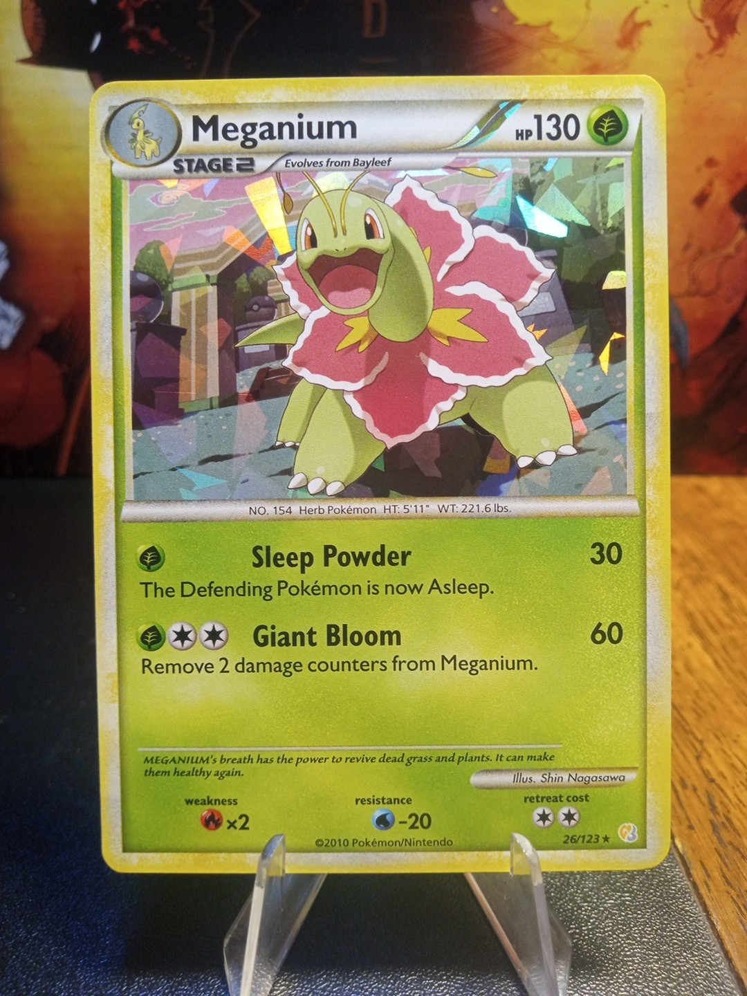 2010 Pokemon HeartGold & SoulSilver Meganium #26 Extremely LP