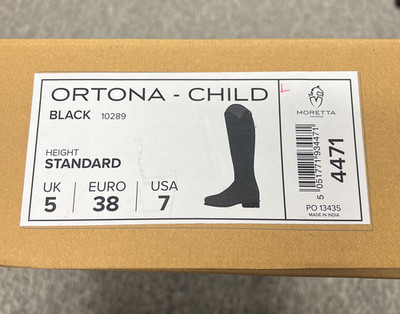 Shires Moretta Ortona Reitstiefel - Kind - 5/38 - schwarz - Standard