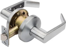 Passage Door Lever Lockset, ADA Compliant, Light Duty Non-Locking Handle for Hal