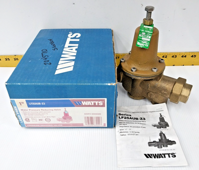 #ad New Watts 1quot; Water Pressure Reducing Valve Adj. Range 25 75 PSI LF25AUB Z3 $148.49