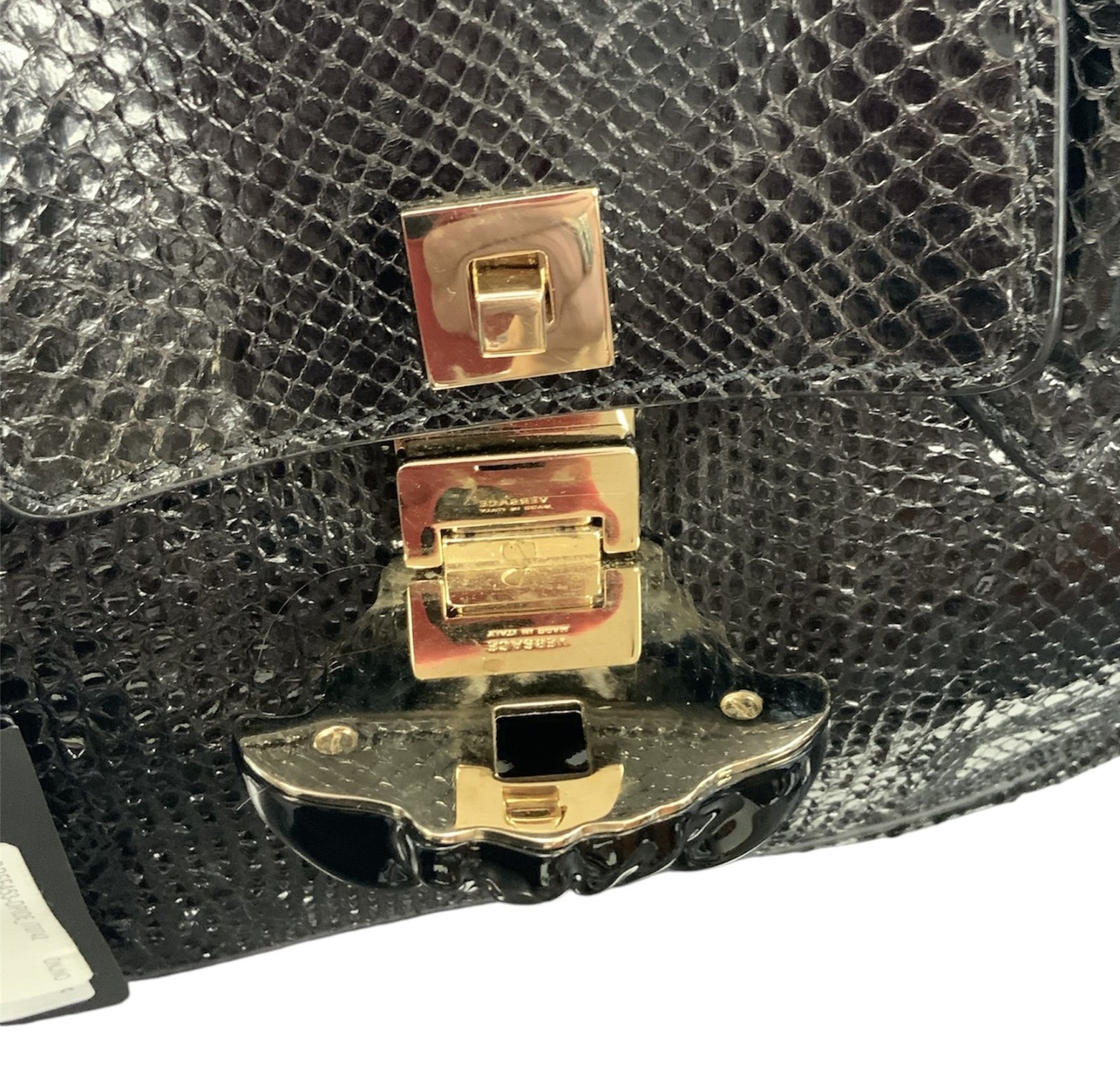 Versace - Python Snakeskin Leather Empire Palazzo… - image 15